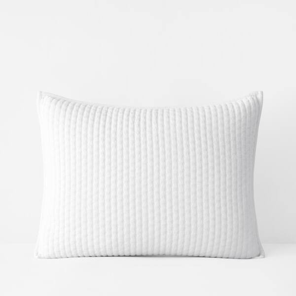 The Company Store Legends Luxury Paloma Cotton Textured King Sham in White