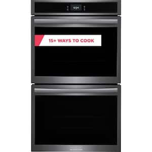 Gallery 30 in. Double Electric Built-In Wall Oven with Total Convection in Smudge-Proof Black Stainless Steel