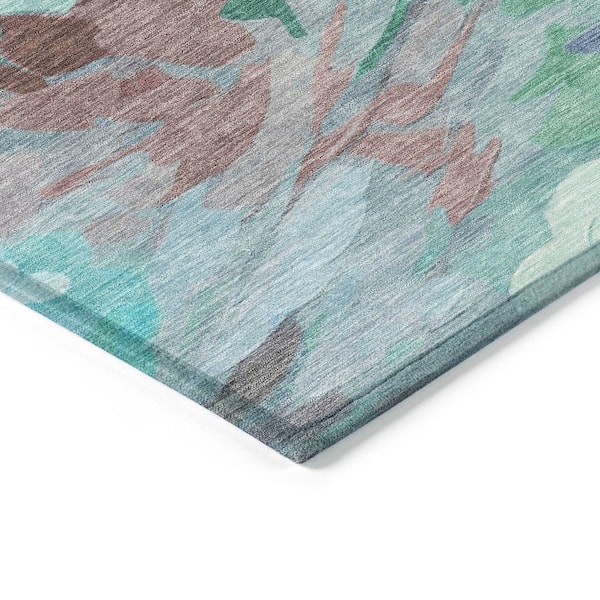 Chantille Machine Washable Indoor/Outdoor Abstract ACN2264 Sky 2 ft. 3 in. x 7 ft. 6 in. Runner Rug