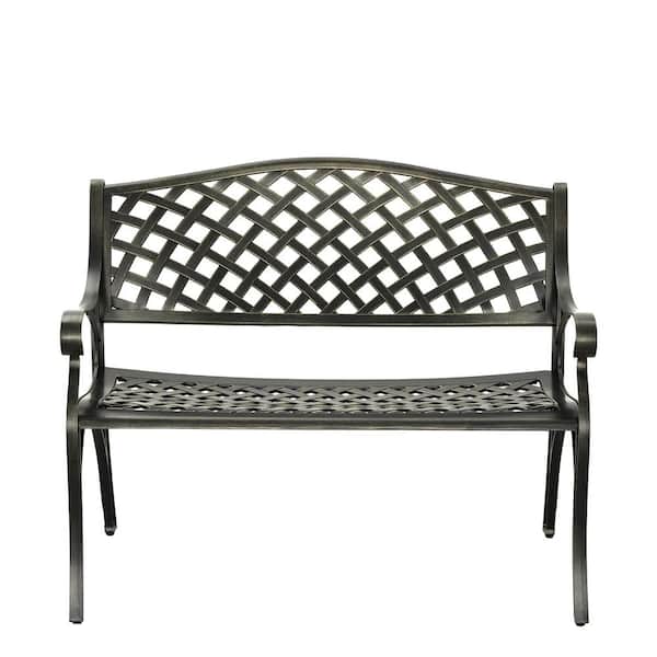Boyel Living Bronze 40 in. All Aluminum Powder Coated Outdoor Bench