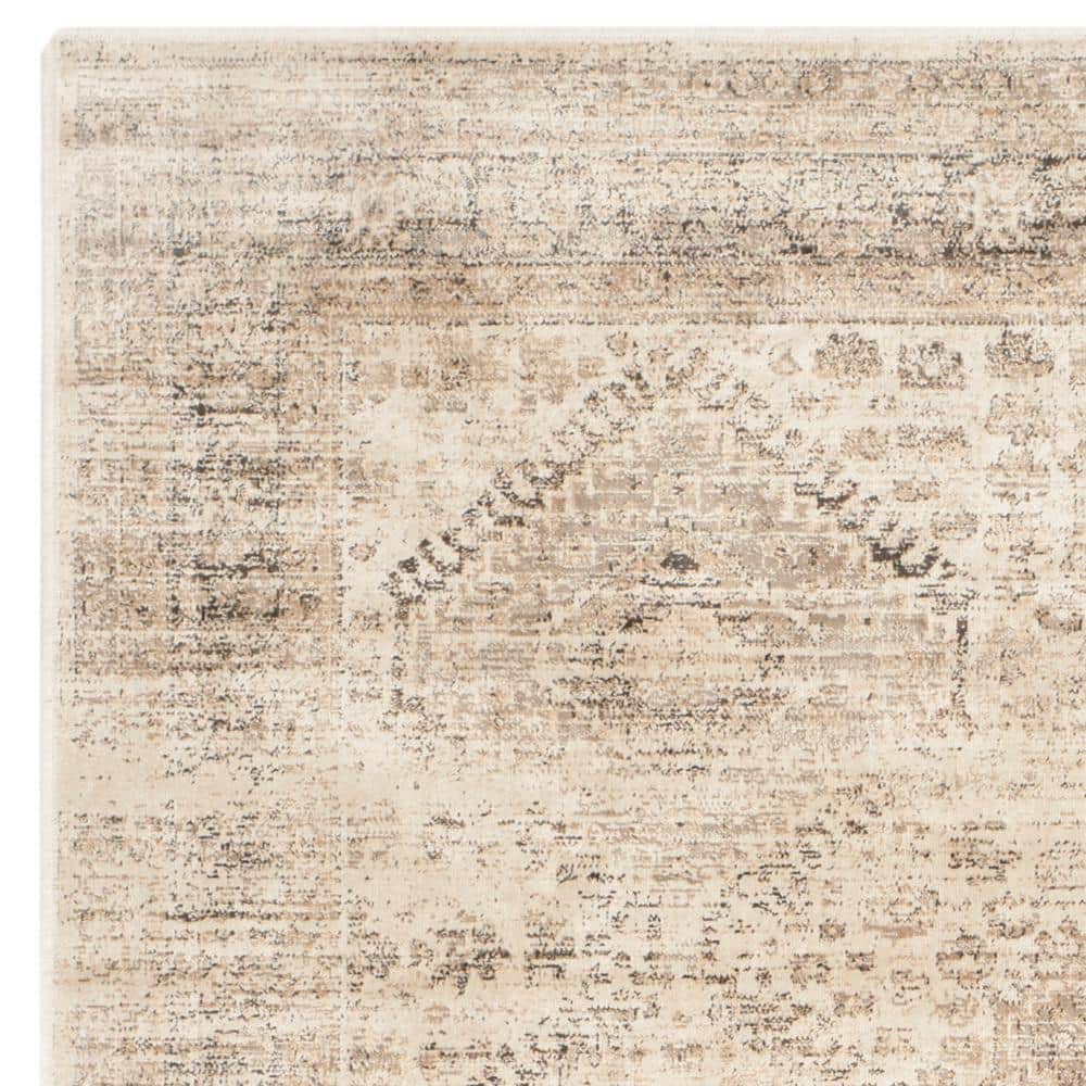 Gray Hand-Knotted Wool and Viscose 10' x 14' Rectangular Rug