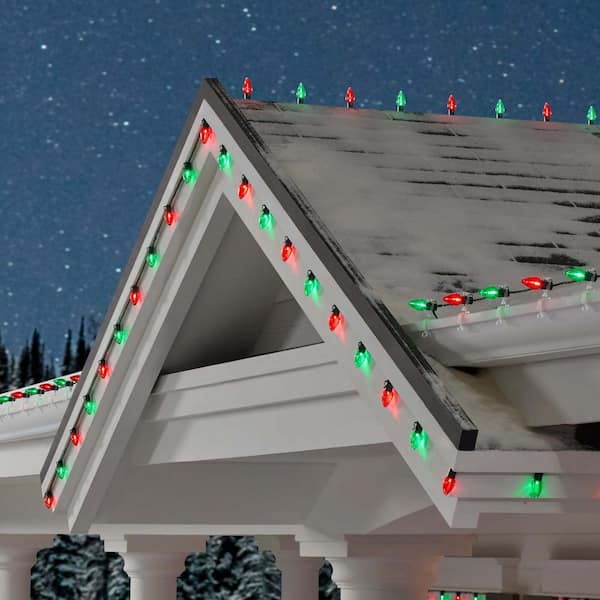 24 Count Red/Green C9 Led Steady Lit  Super-Bright  Lights