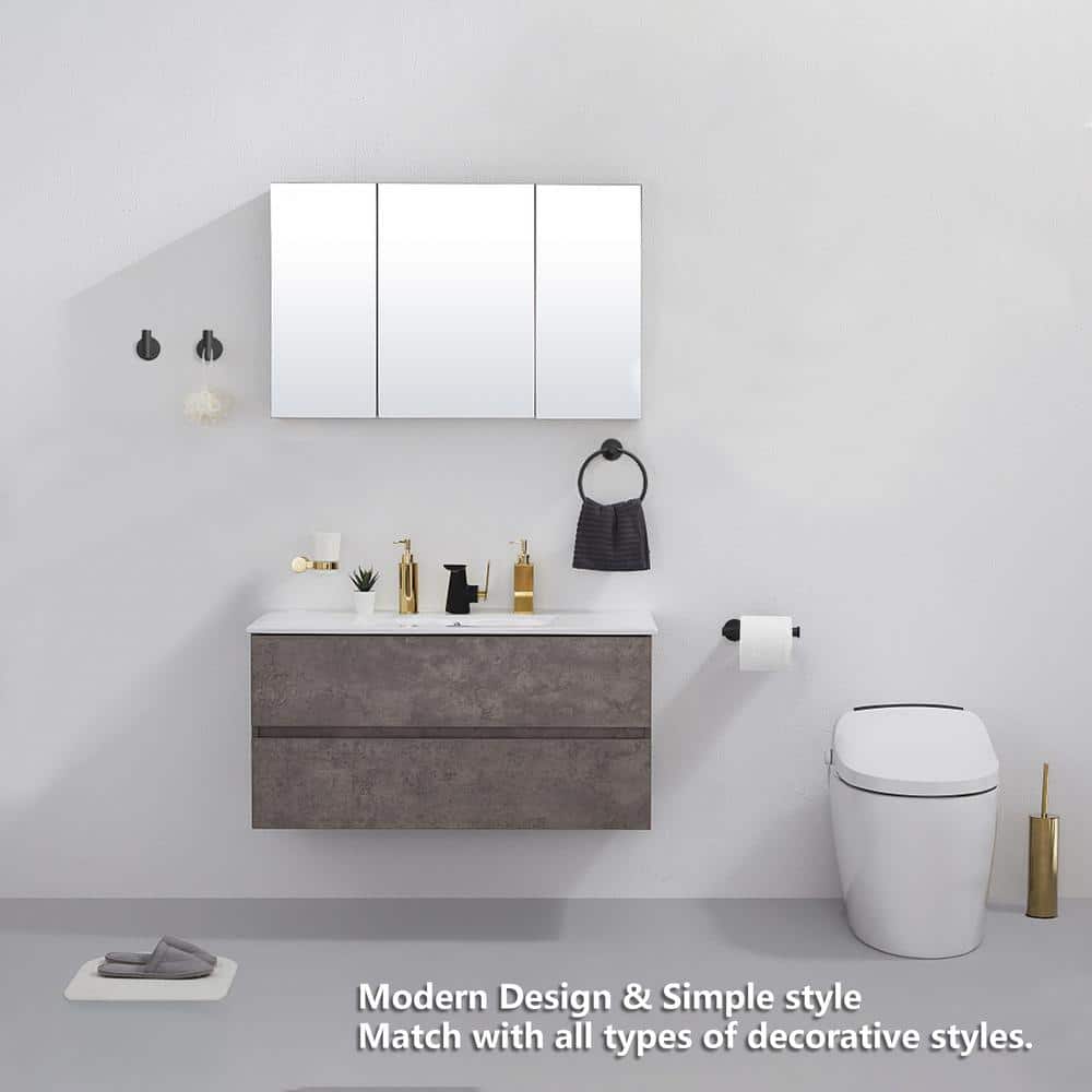 Matte Black Stainless Steel 4-Piece Bathroom Hardware Set
