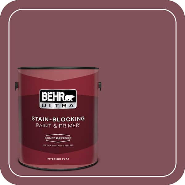 BEHR ULTRA 1 gal. Home Decorators Collection #HDC-CL-02 Fine Burgundy Extra Durable Flat Interior Paint & Primer