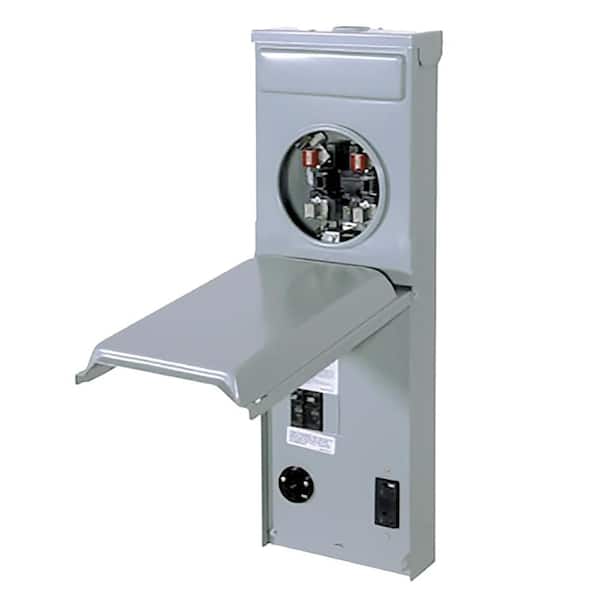 100A Metered RV Panel 2-Spaces with 30 Amp RV Receptacle and 20 Amp GFCI Receptacle (M041C010)