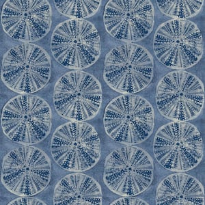 Sea Biscuit Blue Sand Dollar Matte Paper Pre-Pasted Wallpaper