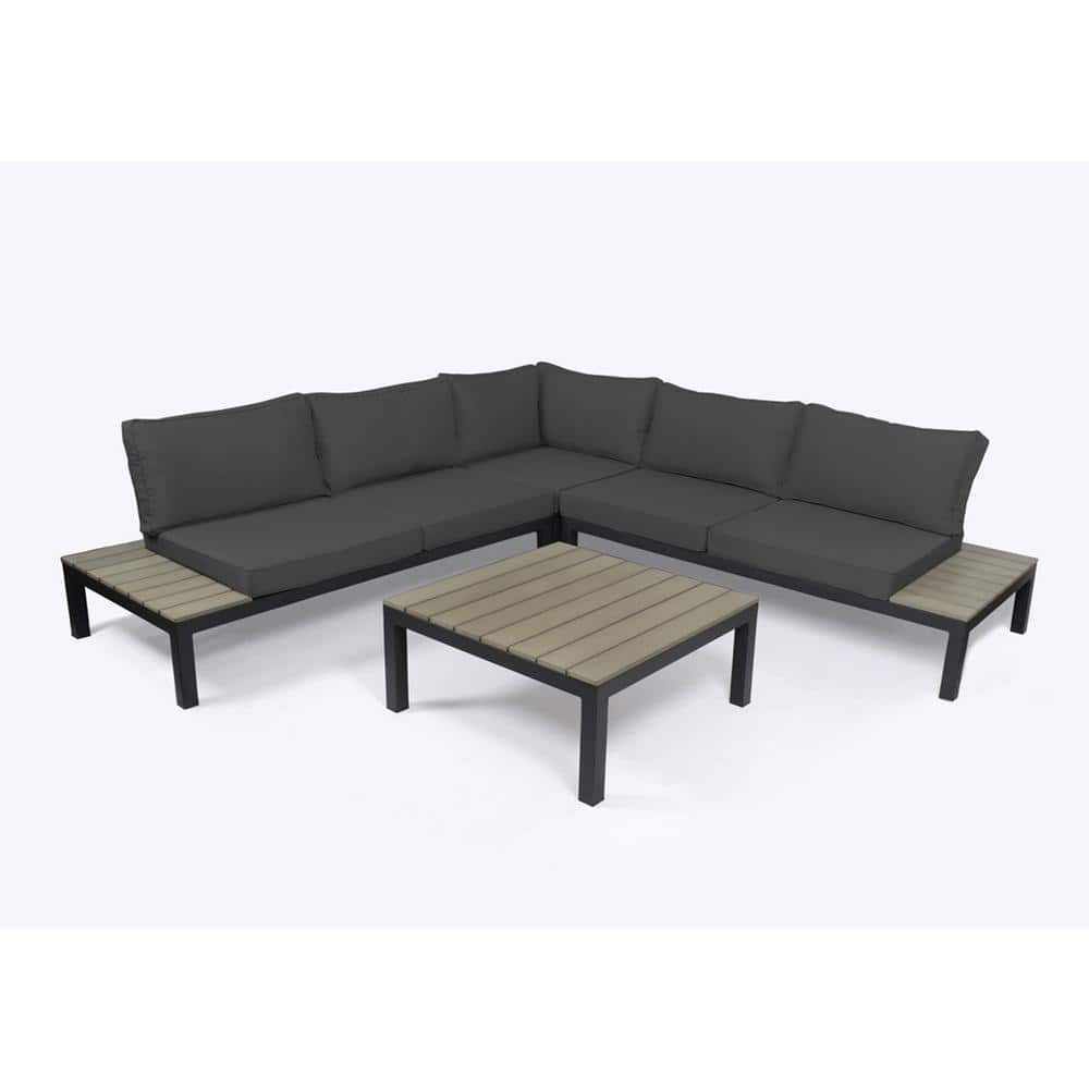 Tortuga Outdoor Lakeview Aluminum Outdoor Sectional Set Patio Furniture ...