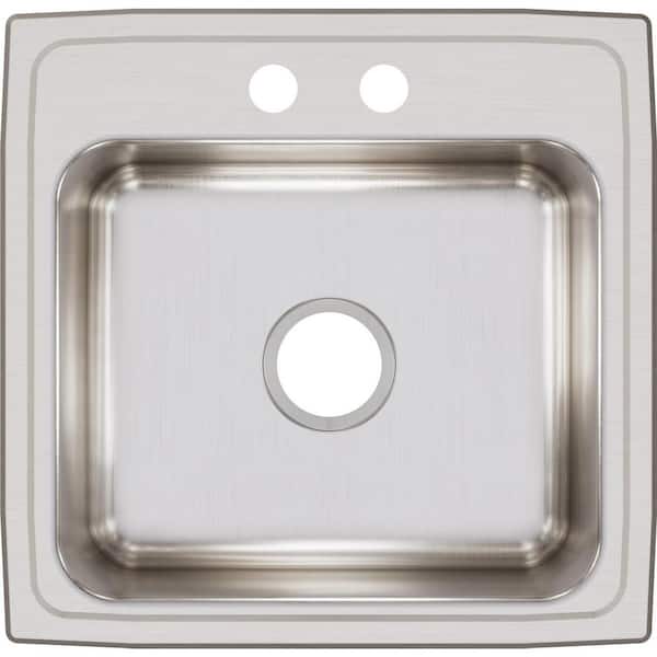 Lustertone 20 in. Drop-in Single Bowl 18-Gauge Stainless Steel Kitchen Sink Only