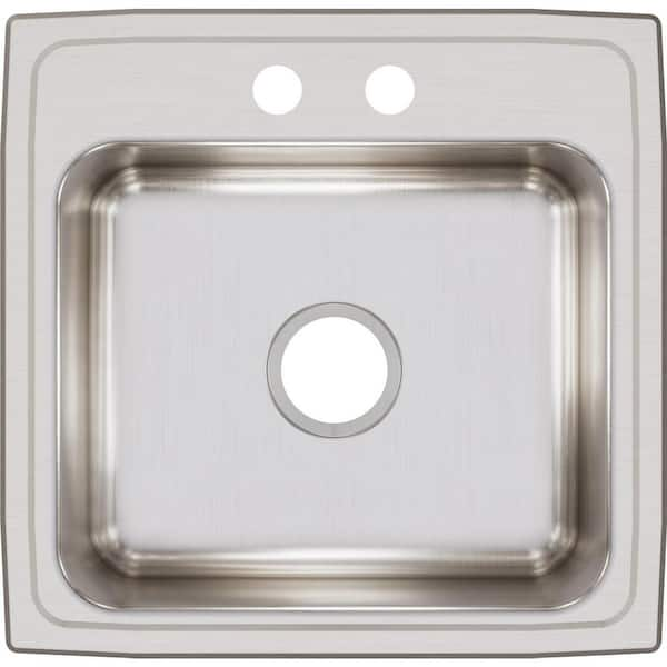 Elkay Lustertone 20in. Drop-in 1 Bowl 18 Gauge  Stainless Steel Sink Only and No Accessories