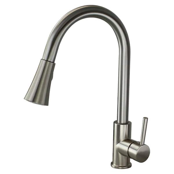 Holmes Single-Handle Pull-Out Sprayer Kitchen Faucet in Luxe Stainless