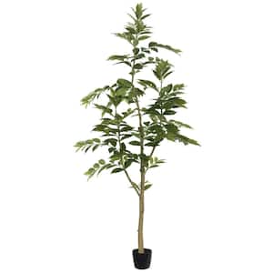 7 ft. Green Artificial Nandina Other Everyday Tree in Pot