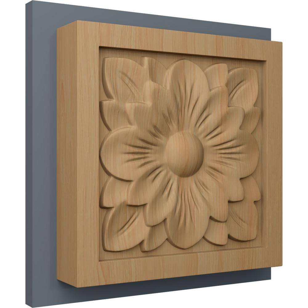 Alder Small Dogwood Flower Square Rosette 3" x 3"