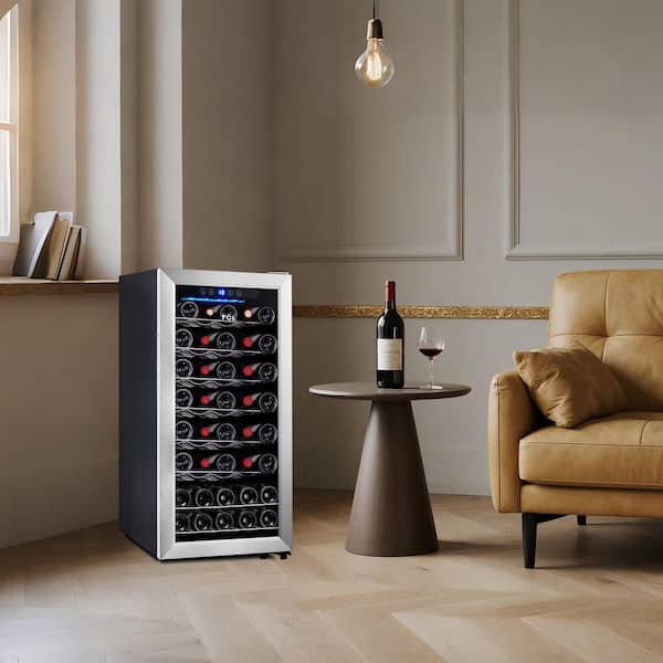 TCL Single Zone 38-Wine Bottles Stainless Look Wine Cooler
