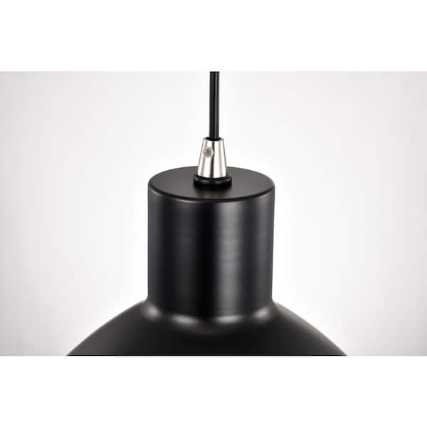 Edvivi 1-Light Matte Black and Brushed Nickel Pendant Light Edvivi 1-Light Matte Black and Brushed Nickel Pendant Light