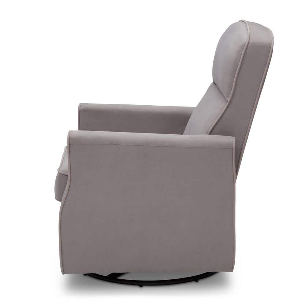 Dove Gray Petite Microfiber Nursery Glider Swivel Rocker