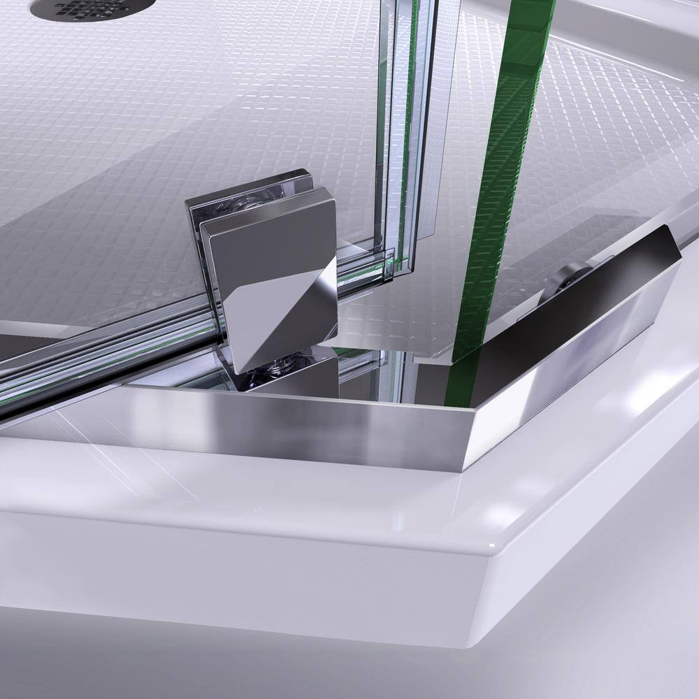 Prism 34'' x 72'' Frameless Neo-Angle Glass Shower Enclosure