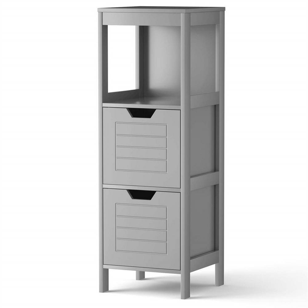 Cubilan 22 in. W x 12 in. D x 32 in. H Gray Freestanding Bathroom Linen