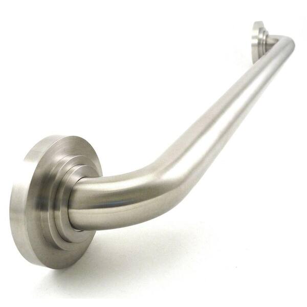 WingIts Platinum Designer Series 48 in. x 1.25 in. Grab Bar Halo in Satin Stainless Steel (51 in. Overall Length)
