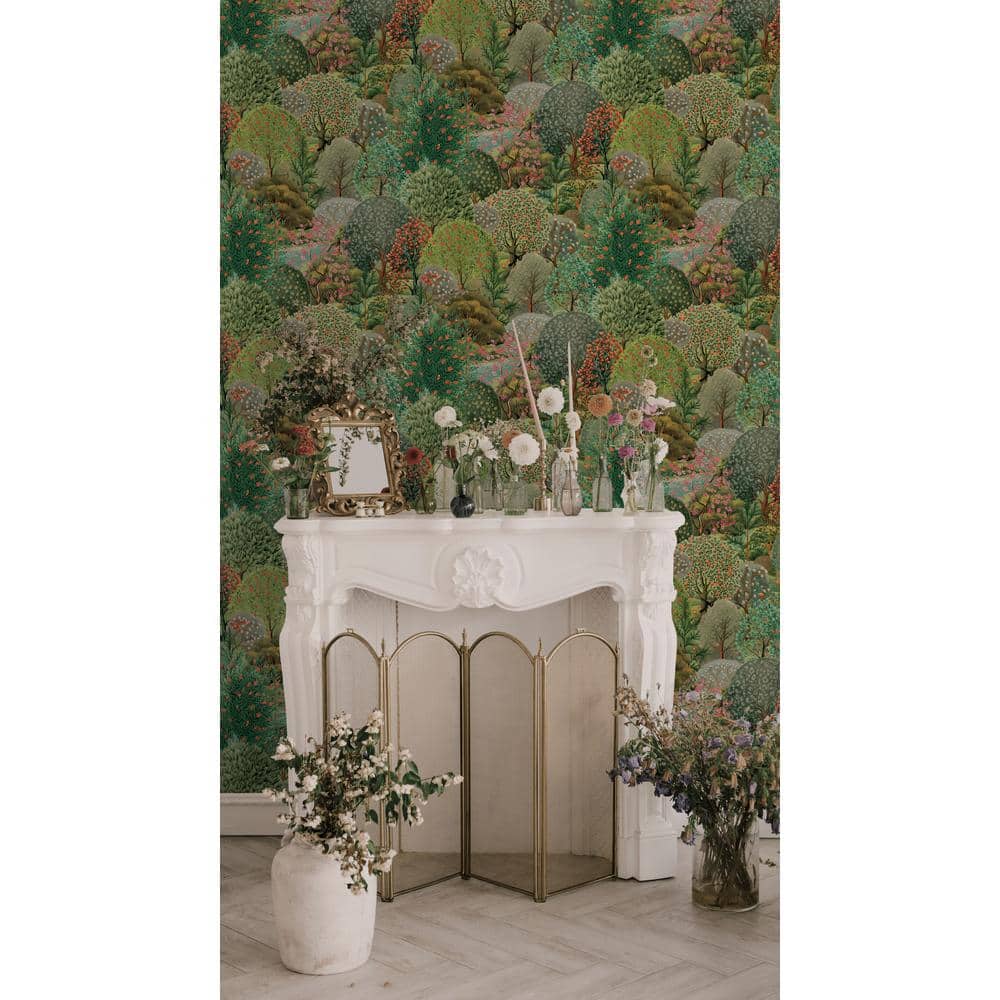 Green Enchanted Lush Landscape Tropical Non-Pasted Wallpaper