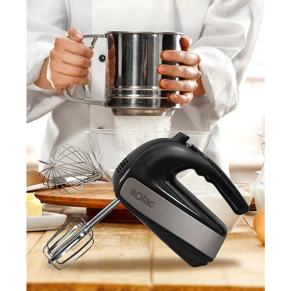 Hand Mixer with Stainless Steel Beaters and Dough Hooks, Clip-on
