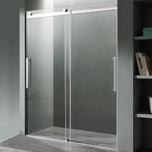 Stellar 48 in. W x 76 in. H Sliding Frameless Shower Door/Enclosure in Chrome with Clear Glass