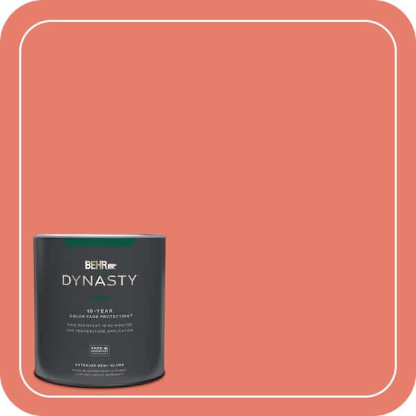 BEHR DYNASTY 1 qt. Home Decorators Collection #HDC-SM14-12 Cosmic Coral Semi-Gloss Exterior Stain-Blocking Paint & Primer