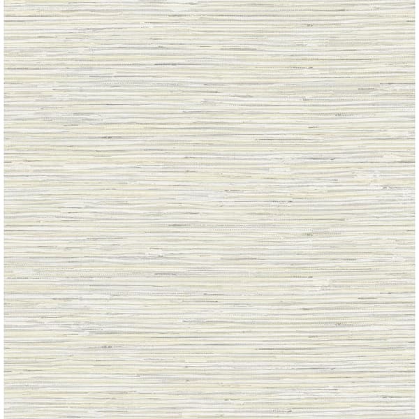 Seabrook Designs Silverton Faux Grasscloth Metallic Gold, Grey, & Ivory Paper Strippable Roll (Covers 56.05 sq. ft.)