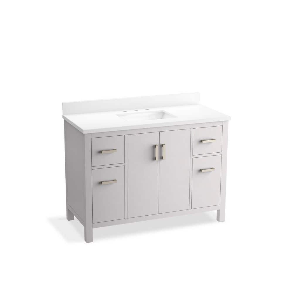 Kresla 48" Atmos Grey Freestanding Bathroom Vanity with Quartz Top