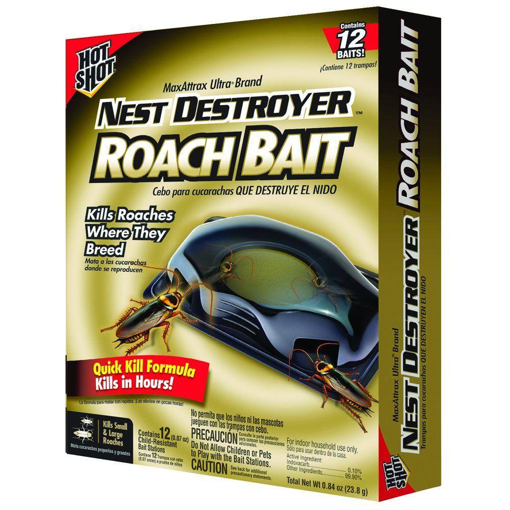 Hot Shot MaxAttrax Ultra Brand Nest Destroyer Roach Bait (12-Pack) HG ...