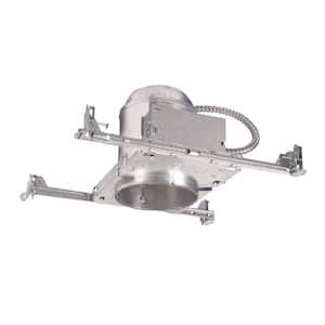 H7 6 in. Aluminum Recessed Lighting Housing for New Construction Ceiling, Insulation Contact
