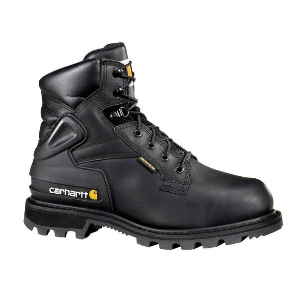 Carhartt Men's Waterproof 6'' Work Boots - Steel Toe - Black Size 9.5(W)