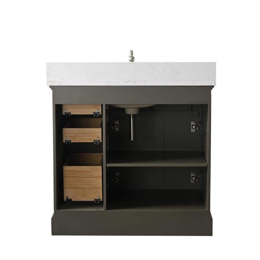 Thompson 36'' Silver Gray Freestanding Bathroom Vanity