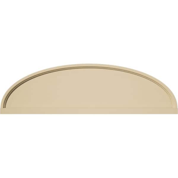 Ekena Millwork 30-in. W x 8-1/2-in. H x 2-in. P Elliptical Smooth Signature Urethane Pediment, Primed Tan