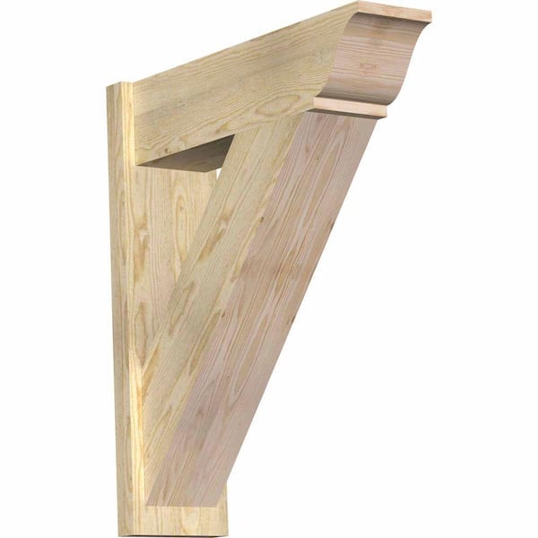 Ekena Millwork 8 in. x 32 in. x 28 in. Traditional Rough Sawn Douglas Fir Outlooker