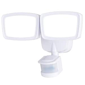 180-Degree Range - 70 ft. White Outdoor Integrated LED Motion Sensor Dusk to Dawn Security Flood Light