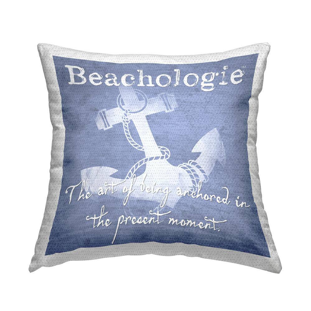 Beachologie Anchored in Present Blue Square Outdoor Throw Pillow price history on PriceWatchPro