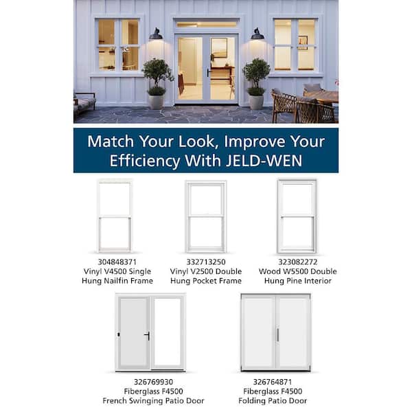 JELD-WEN V-2500 Series 23.75 in. x 53.5 in. Double Pane Double