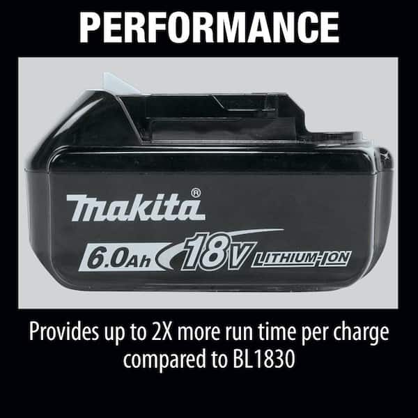 Makita 18-Volt LXT Lithium-Ion 6.0 Ah Battery with 18-Volt LXT