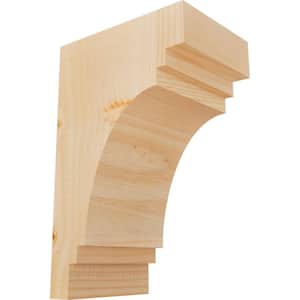 5-1/2 in. x 8 in. x 12 in. Douglas Fir Pescadero Smooth Corbel