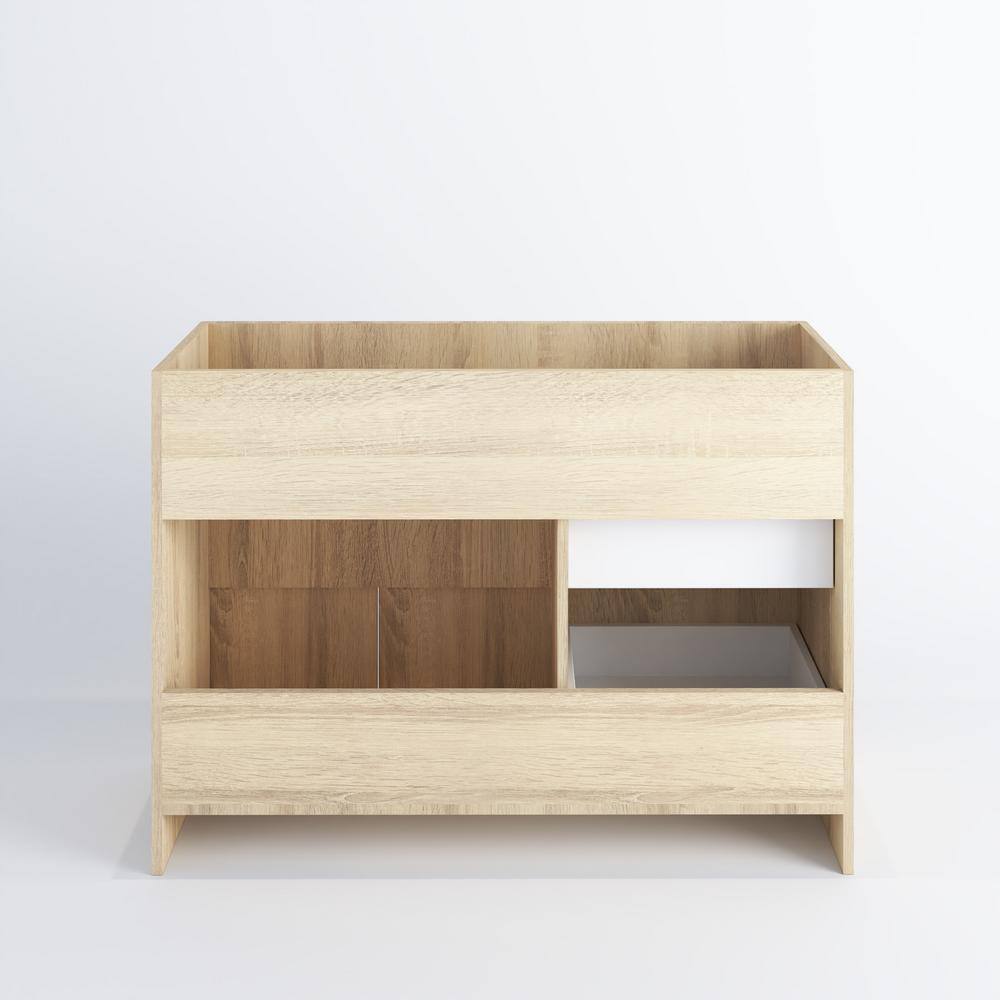 Cinnamon 48" White Oak Freestanding Bathroom Vanity Base