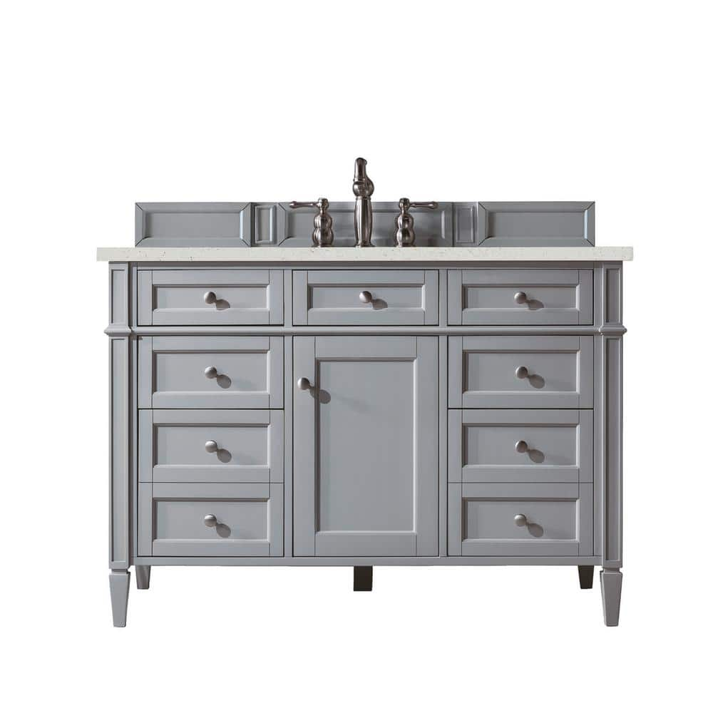 Brittany 48.0 in. W x 23.5 in. D x 34.0 in. H Single Bathroom Vanity in Urban Gray with Lime Delight Quartz Top -  James Martin Vanities, 650V48UGR3LDL