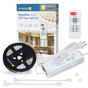 RibbonFlex Home 16 ft. LED Tunable White Tape Light Kit with Remote