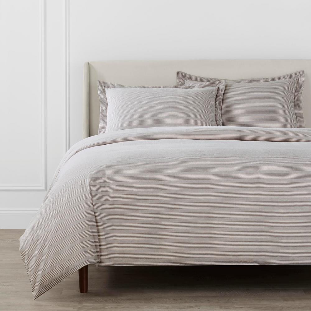 Priscilla 3-Piece Riverbed Striped Cotton Seersucker Full/Queen Duvet Cover Set price history on PriceWatchPro
