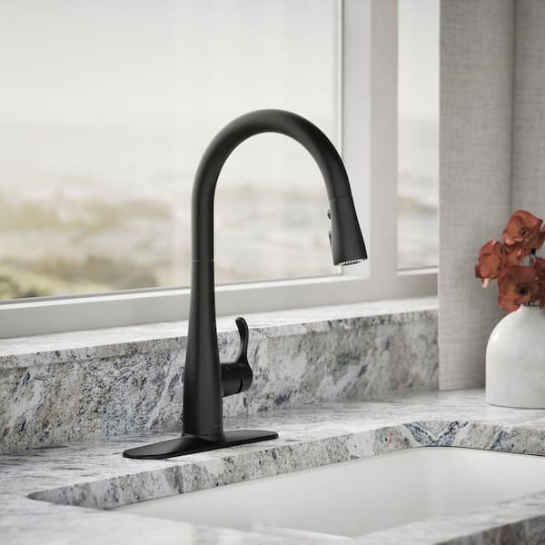 Simplice Touchless Single-Handle Pull-Down Sprayer Kitchen Faucet in Matte Black