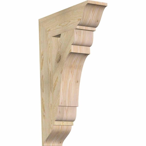 Ekena Millwork 6 in. x 34 in. x 22 in. Douglas Fir Olympic Traditional Rough Sawn Bracket