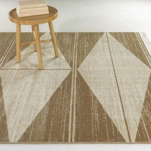 Maxine Tan 5 ft. x 7 ft. Geometric Area Rug