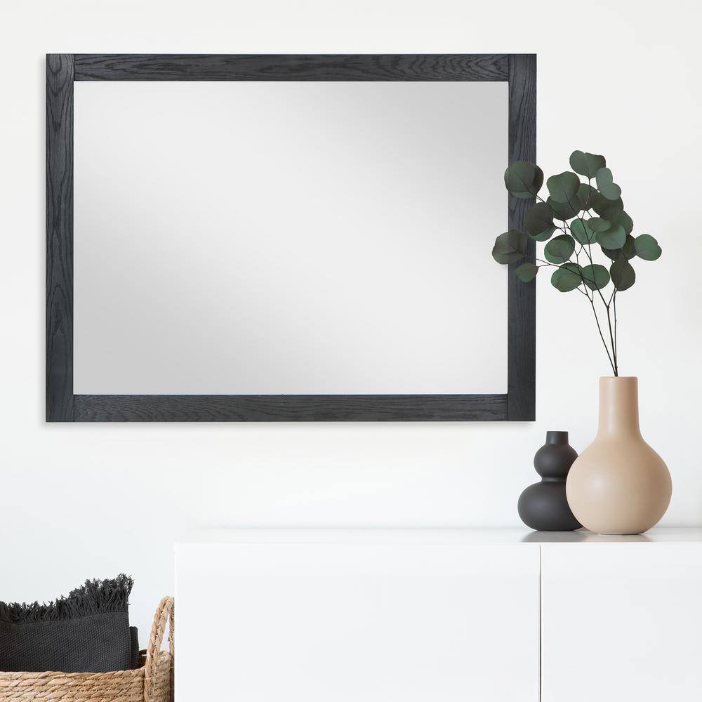 Ivy 48" Rectangular Dark Wood Bathroom Wall Mirror