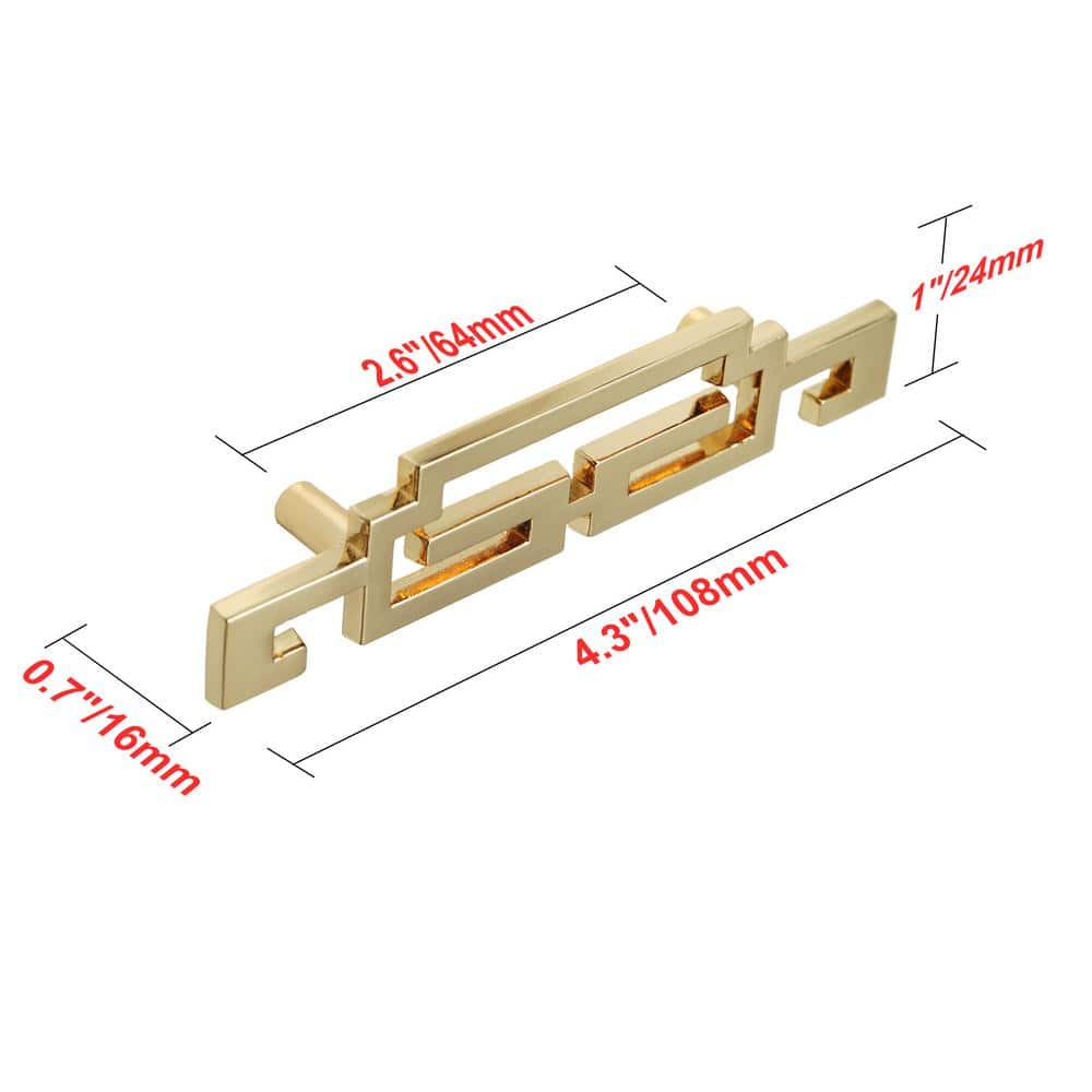 Polished Gold Modern Drop Bail Cabinet Pull Handle