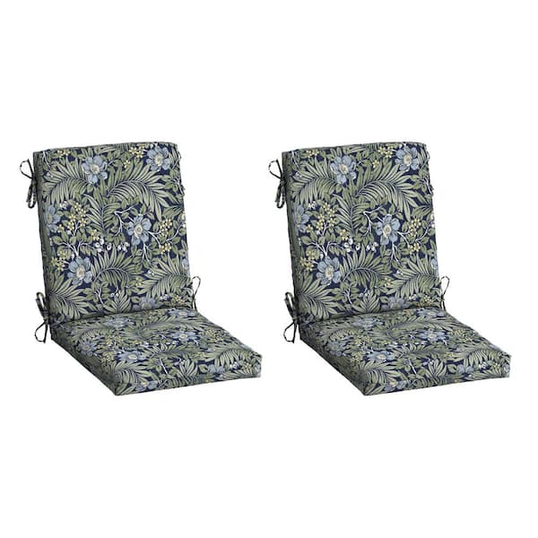 ARDEN Outdoor Dining Chair Cushion 2 Pack 20 x 20 Rain-Proof Fade Resistant Sapphire Morrison Floral