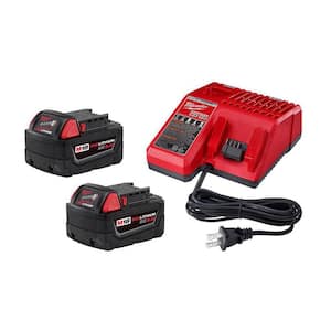 M18 18-Volt Lithium-Ion XC Starter Kit with Two 5.0Ah Batteries and Charger